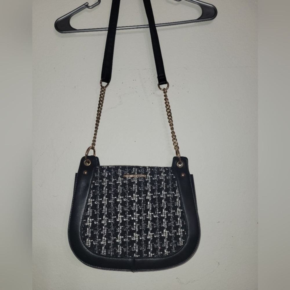 Elegant Black and White Crossbody Bag Alexis Bendel